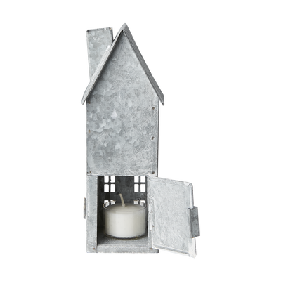 Fenix Ljuslykta Hus L7/H19,5 Grå/Vit