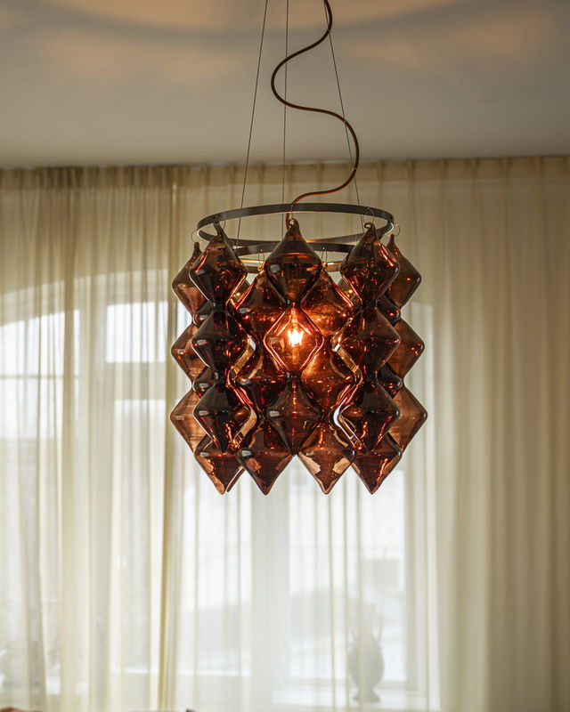 Gemma Taklampa D45 Borstad Stål/Brun