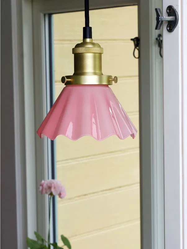 August fönsterlampa 15 rosa
