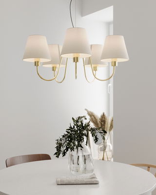 Lynx Taklampa D75 Mässing/Vit