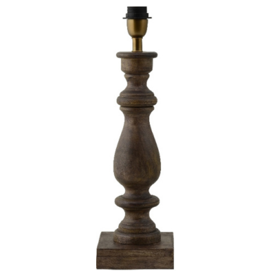 Trä/Naturmaterial lampfot utan skärm