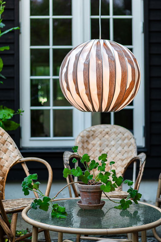 Capri Taklampa 45 Taupe/Vit