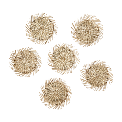 Sunny Glasunderlägg D9 Natur 6-pack