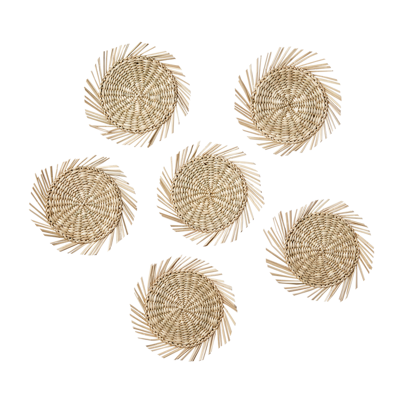 Sunny Glasunderlägg D9 Natur 6-pack