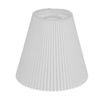 Linda Plisserad Toppringskärm Vit