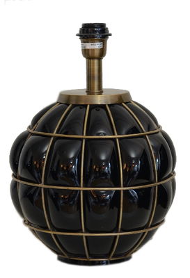 Grace Kelly Lampfot Glas 38 Svart/Mässing