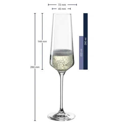Champagneglas puccini 280ml 6-pack
