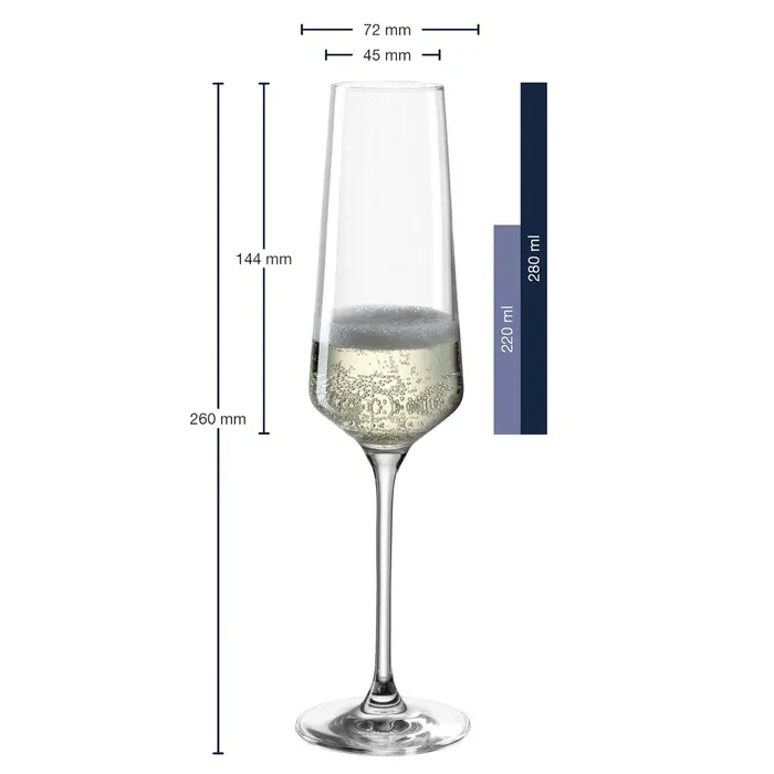 Champagneglas puccini 280ml 6-pack