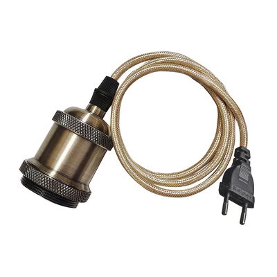 Upphänge 3,5m Textilkabel Antikmässing