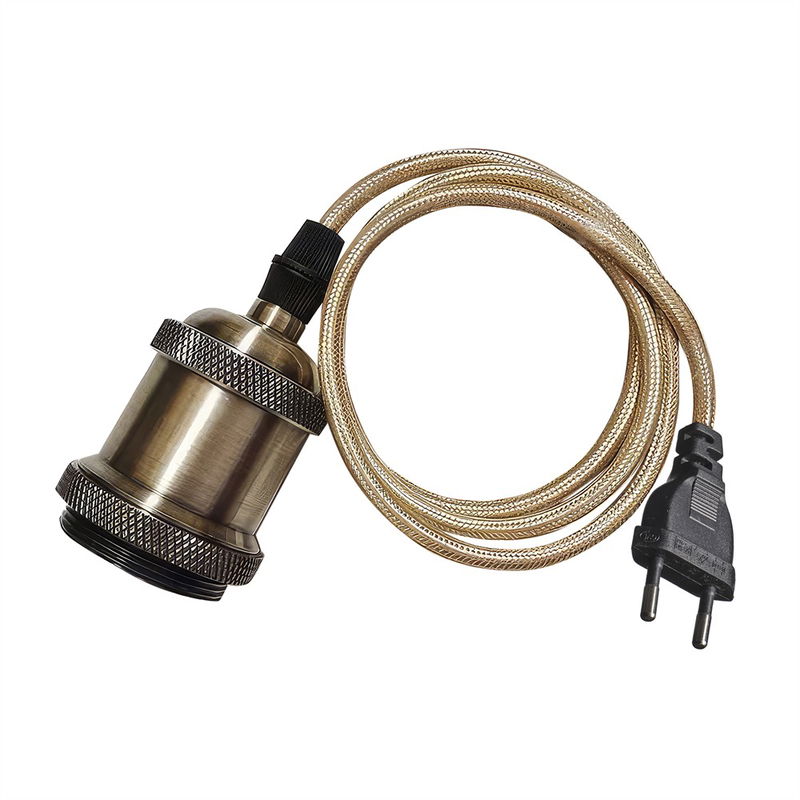 Upphänge 3,5m Textilkabel Antikmässing