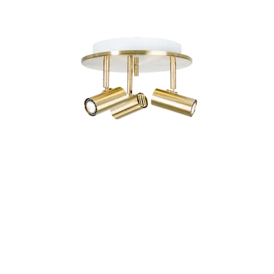 Cato LED Spotlight 3L Blankslipad Mässing