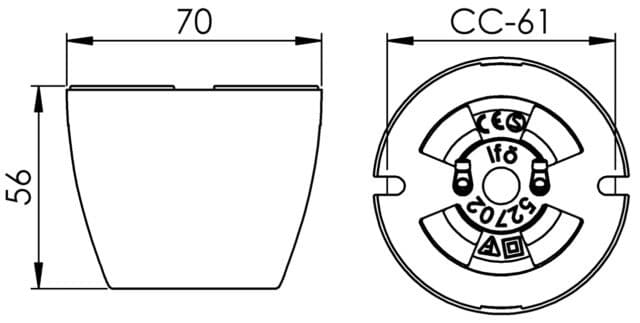 Basic Vägg/Taklampa Rak Svart