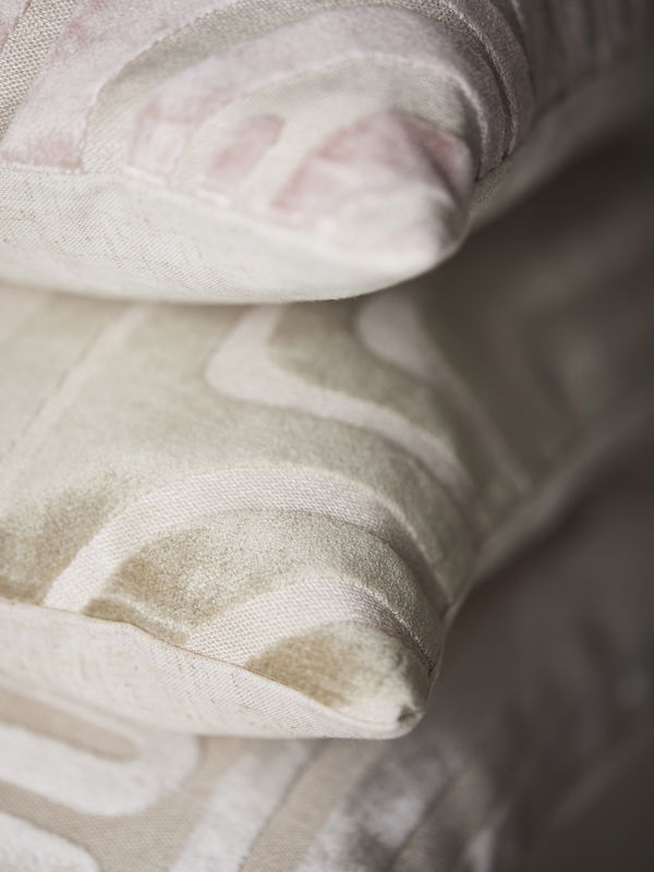 Kuddfodral Offwhite, Puder & Mossa