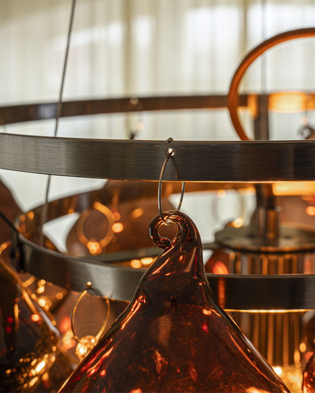 Gemma Taklampa D45 Borstad Stål/Brun