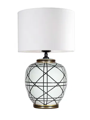 New York Bordslampa H61 Svart/Vit