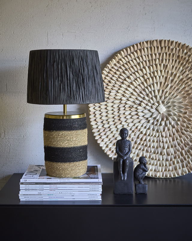 Lando Bordslampa H47 Svart/Natur