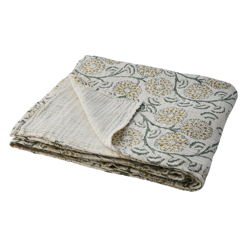 Agnes Bordsduk 250x150 Grön/Gul