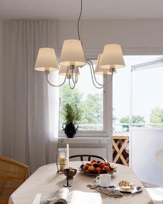 Lynx Taklampa D75 Krom/Vit