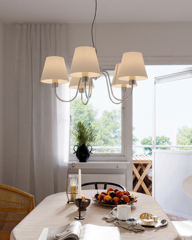 Lynx Taklampa D75 Krom/Vit