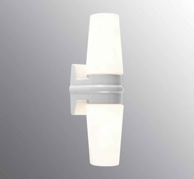 Bernadotte Vägglampa Dubbel IP44 Vit