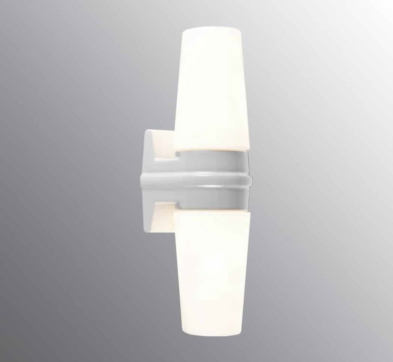 Bernadotte Vägglampa Dubbel IP20 Vit