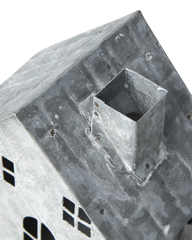 Fenix Ljuslykta Hus L12/H14 Grå/Vit