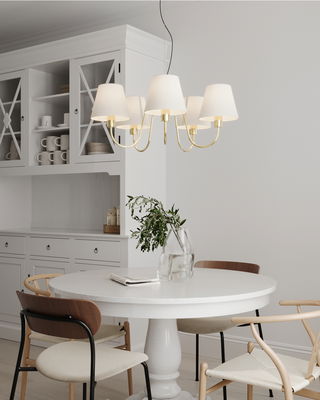 Lynx Taklampa D75 Mässing/Vit