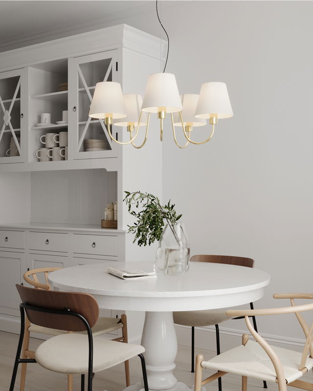 Lynx Taklampa D75 Mässing/Vit