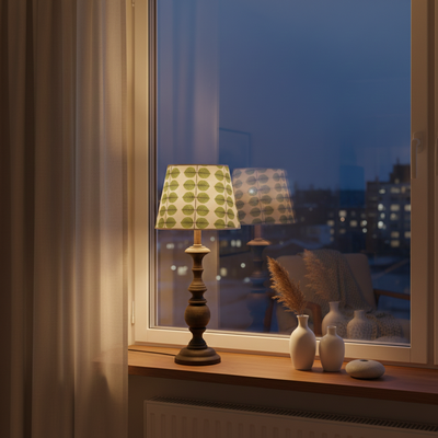 Berså Lampskärm med grönt mönster
