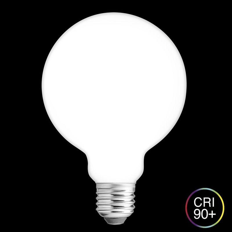 Satin Glob 95mm E27 827 7W Matt Opal Dim