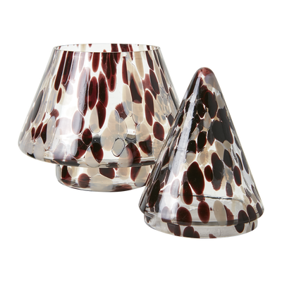 Gran Skål m. lock Brun/Beige/Svart