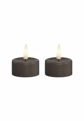 LED Värmeljus 4x4,5 Mocca 2-p
