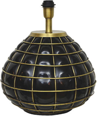 Gloria Lampfot Glas 42 Svart/Mässing