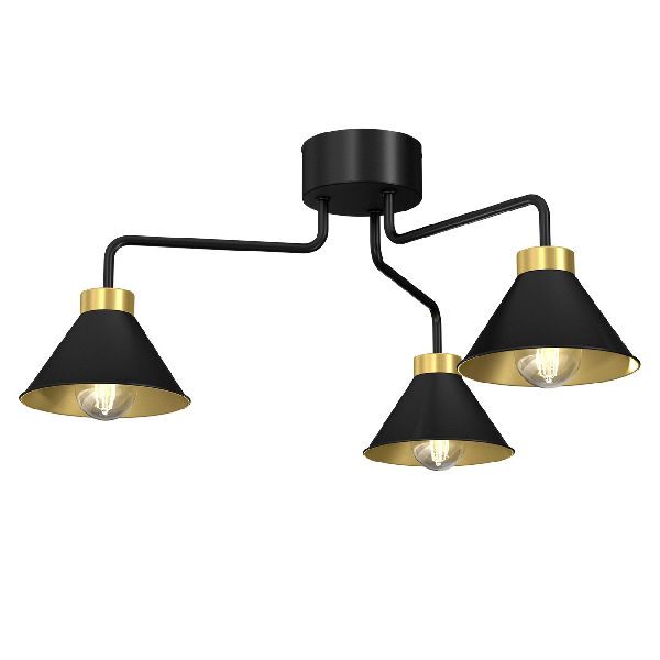 Demet Taklampa 3L 60cm Svart/Guld