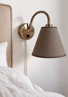 Carolin Toppringskärm D16 Bark och Svaneholm Vägglampa