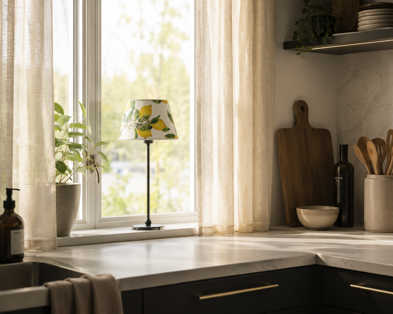Lemon garden lampskärm med uno lampfot