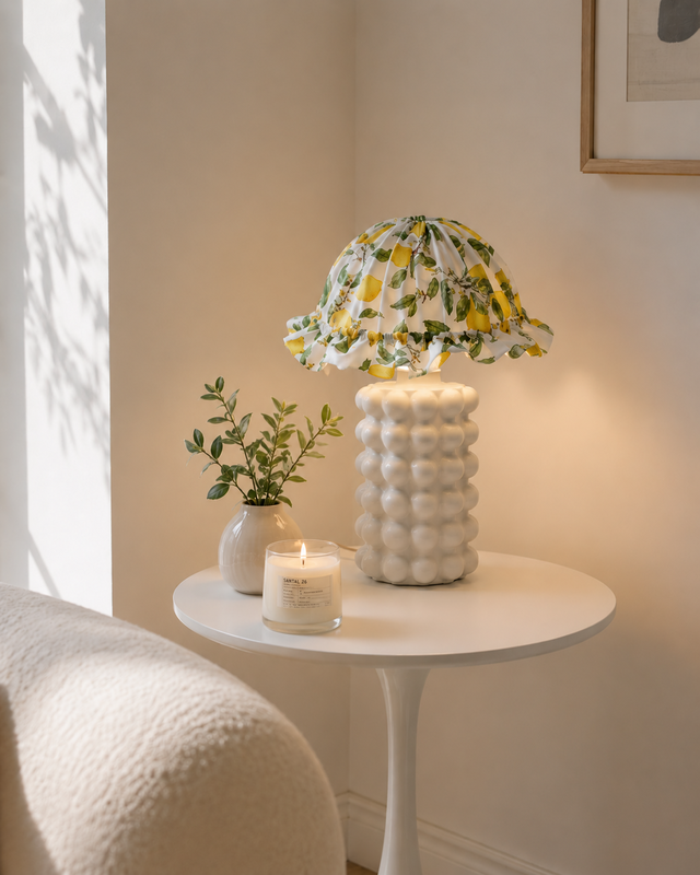 Dome lampskärm med bubbels lampfot