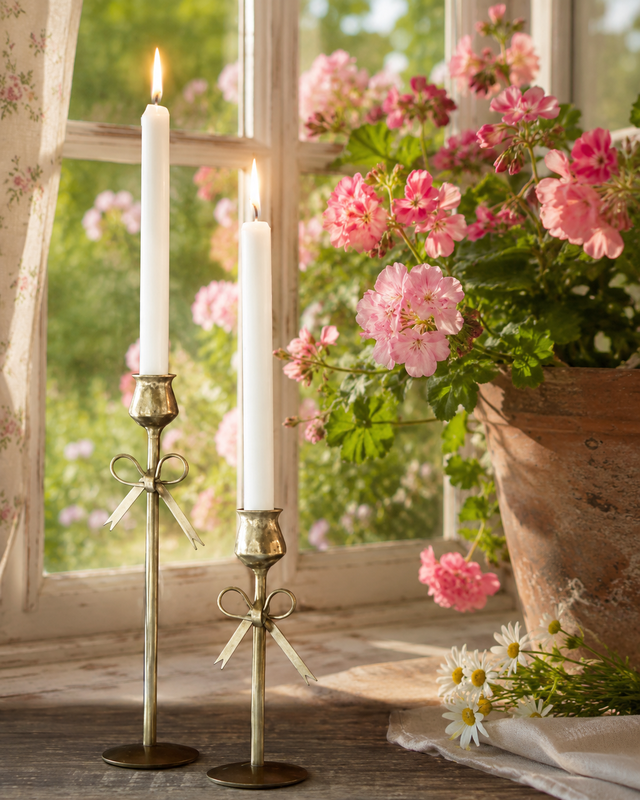 Ljusstakar med rosetter