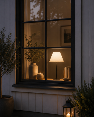 Base Lampfot med Royal Classico Skärm vit 20cm