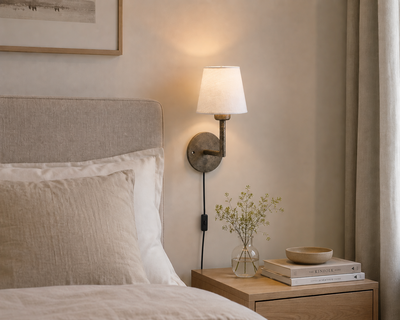 Base Vägglampa med Queen Classico vit 10cm