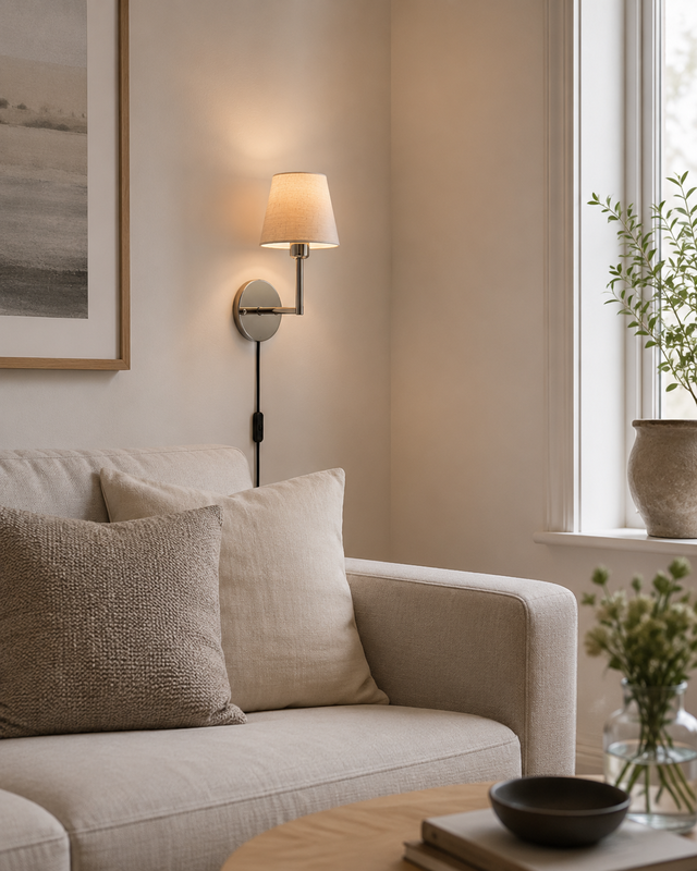 Base vägglampa med Queen Beige 10cm