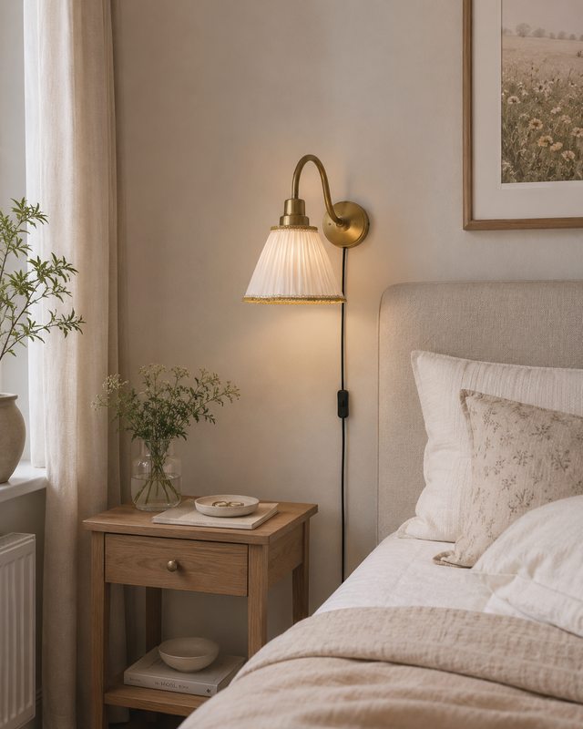 Ester vägglampa med Kurtan toppringskärm 22cm