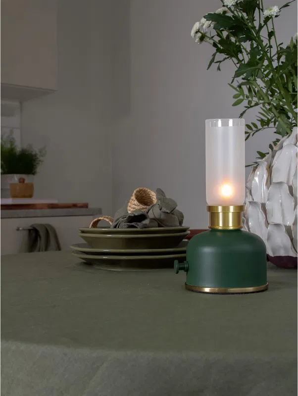 Frida USB Bordslampa Mörkgrön