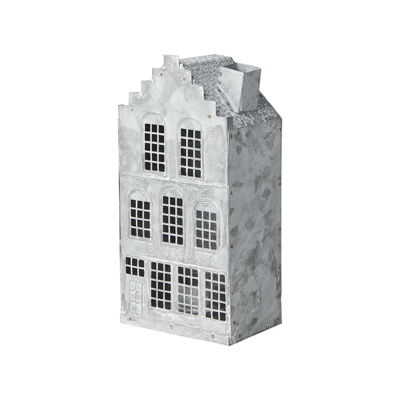 Fenix Ljuslykta Hus L9/H17,5 Grå/Vit