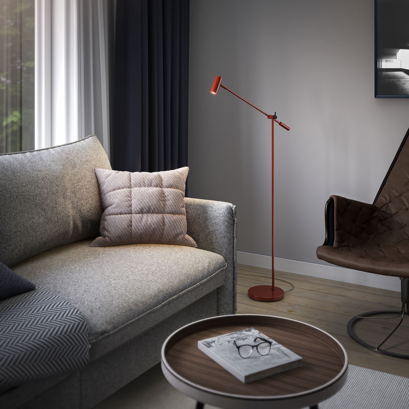 Cato LED Golvlampa Dimbar Röd/svart