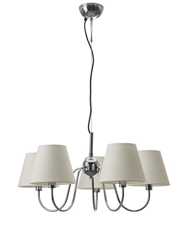 Lynx Taklampa D75 Krom/Vit