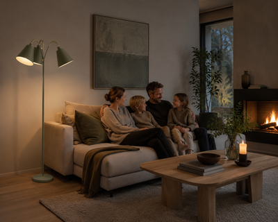 Golvlampa med 3armar