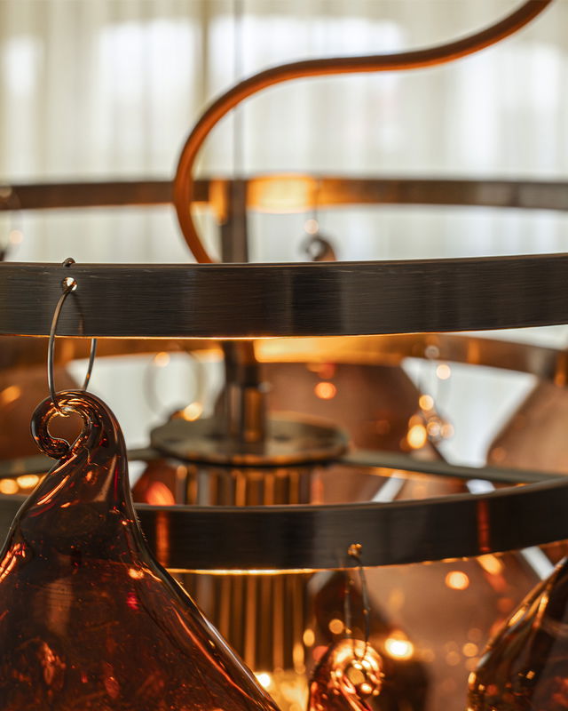 Gemma Taklampa D45 Borstad Stål/Brun