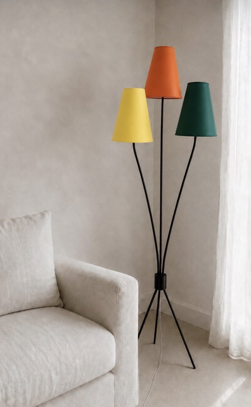 Ljusdal Tripod Golvlampa Svart