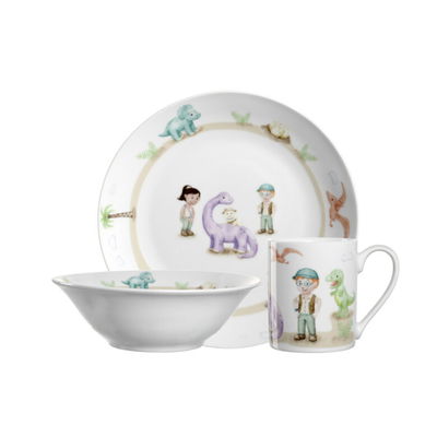 Bambini avventura barnservis 3-delar dino